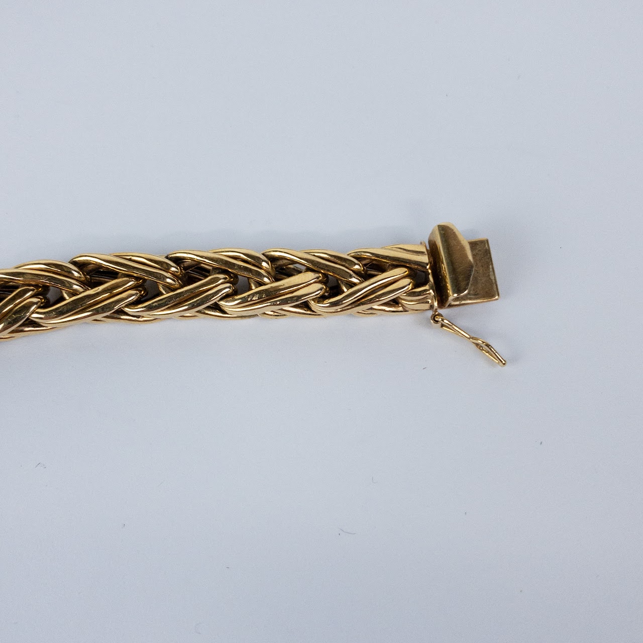 14K Gold Braided Chain Bracelet