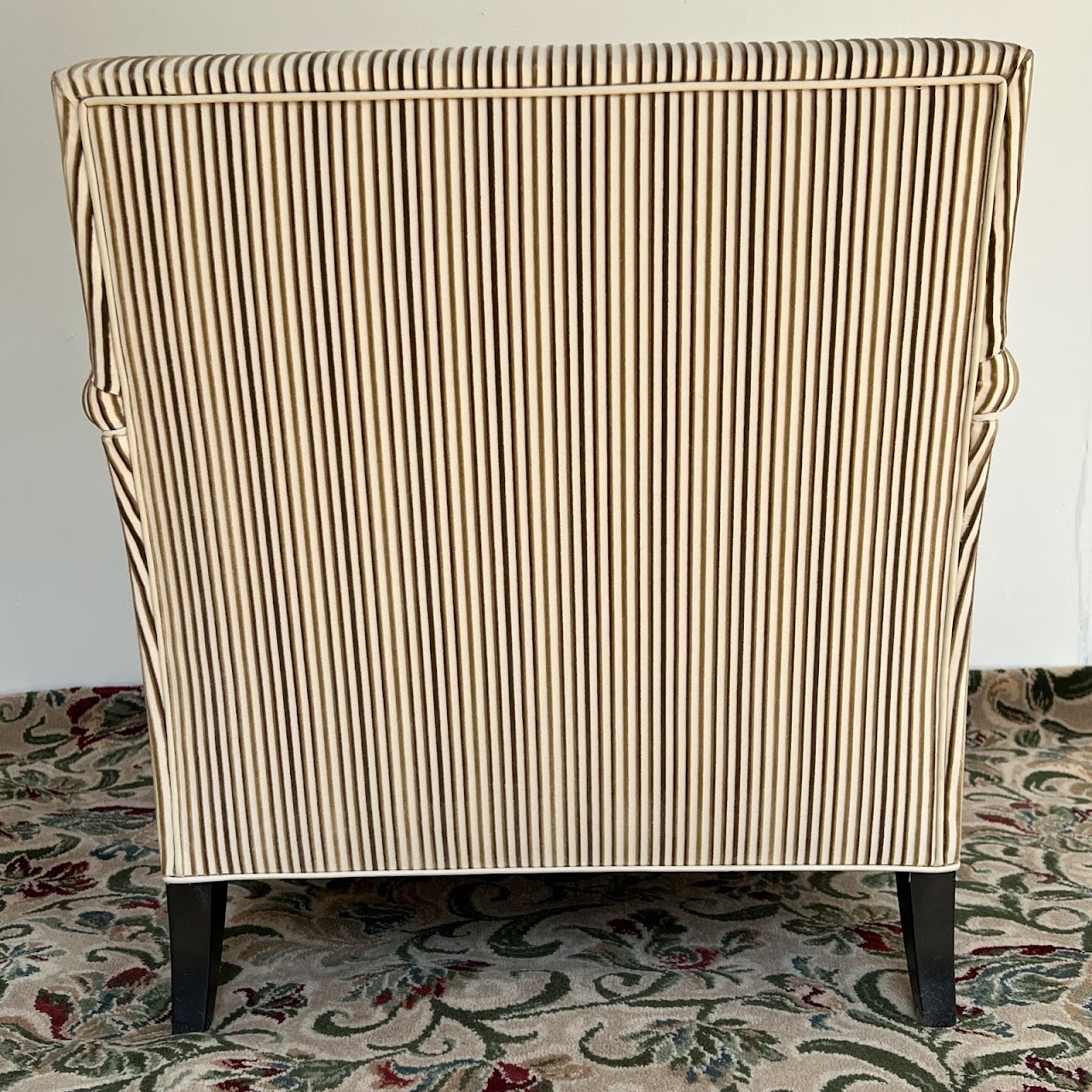 Velvet Jacquard Striped Custom Armchair Pair