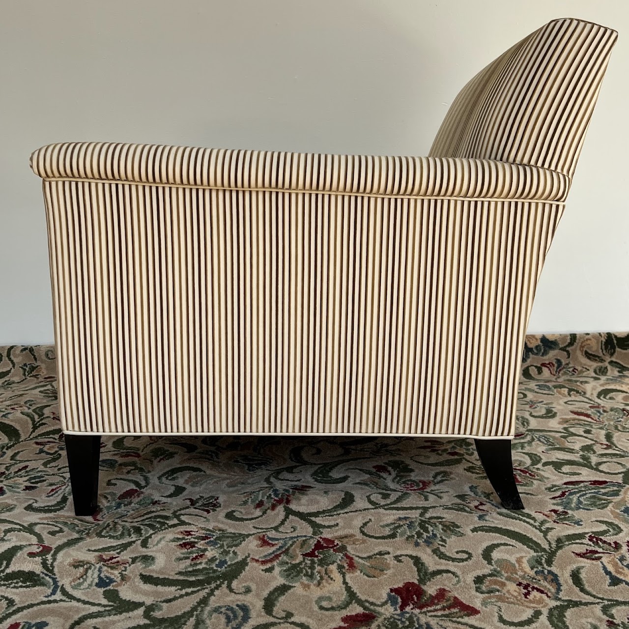 Velvet Jacquard Striped Custom Armchair Pair