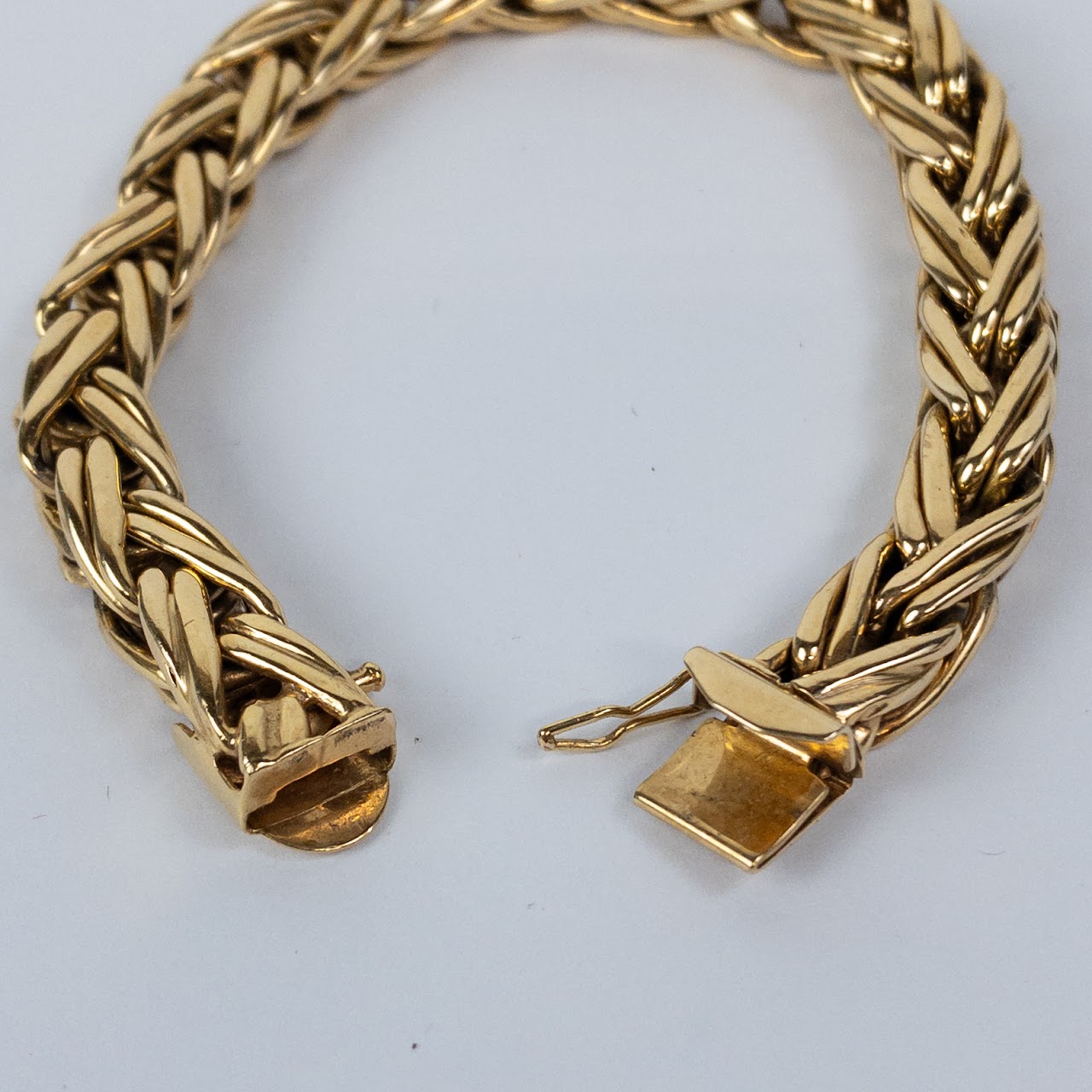 14K Gold Braided Chain Bracelet