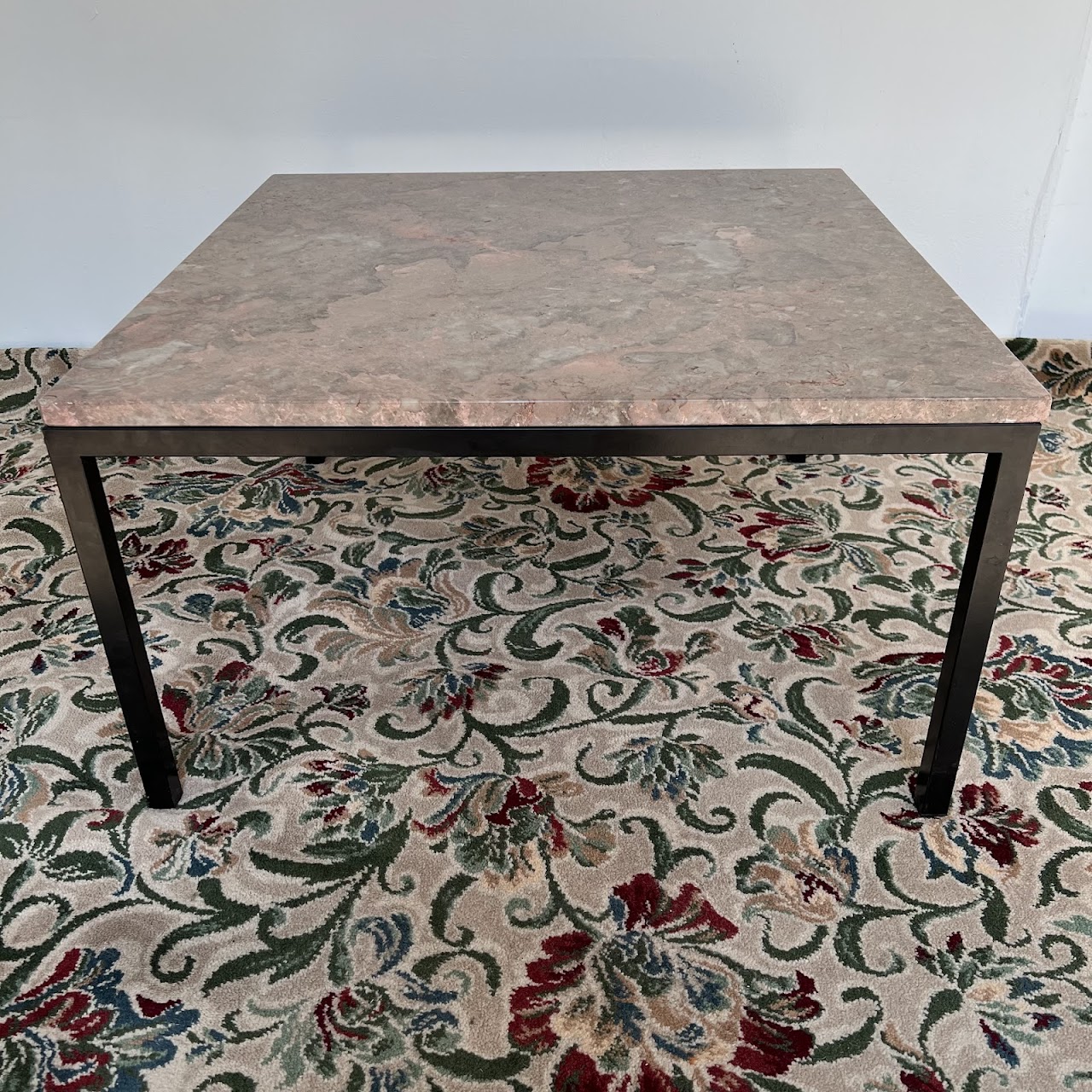 Portuguese Pink Marble Top Side Table