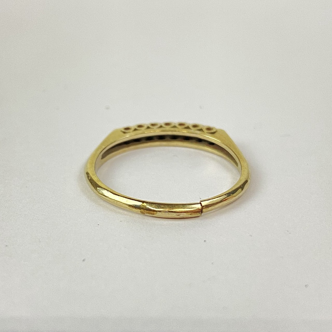 14K Gold and Diamonds Band Ring. Item is Broken