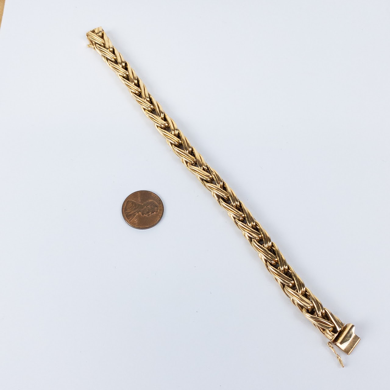 14K Gold Braided Chain Bracelet