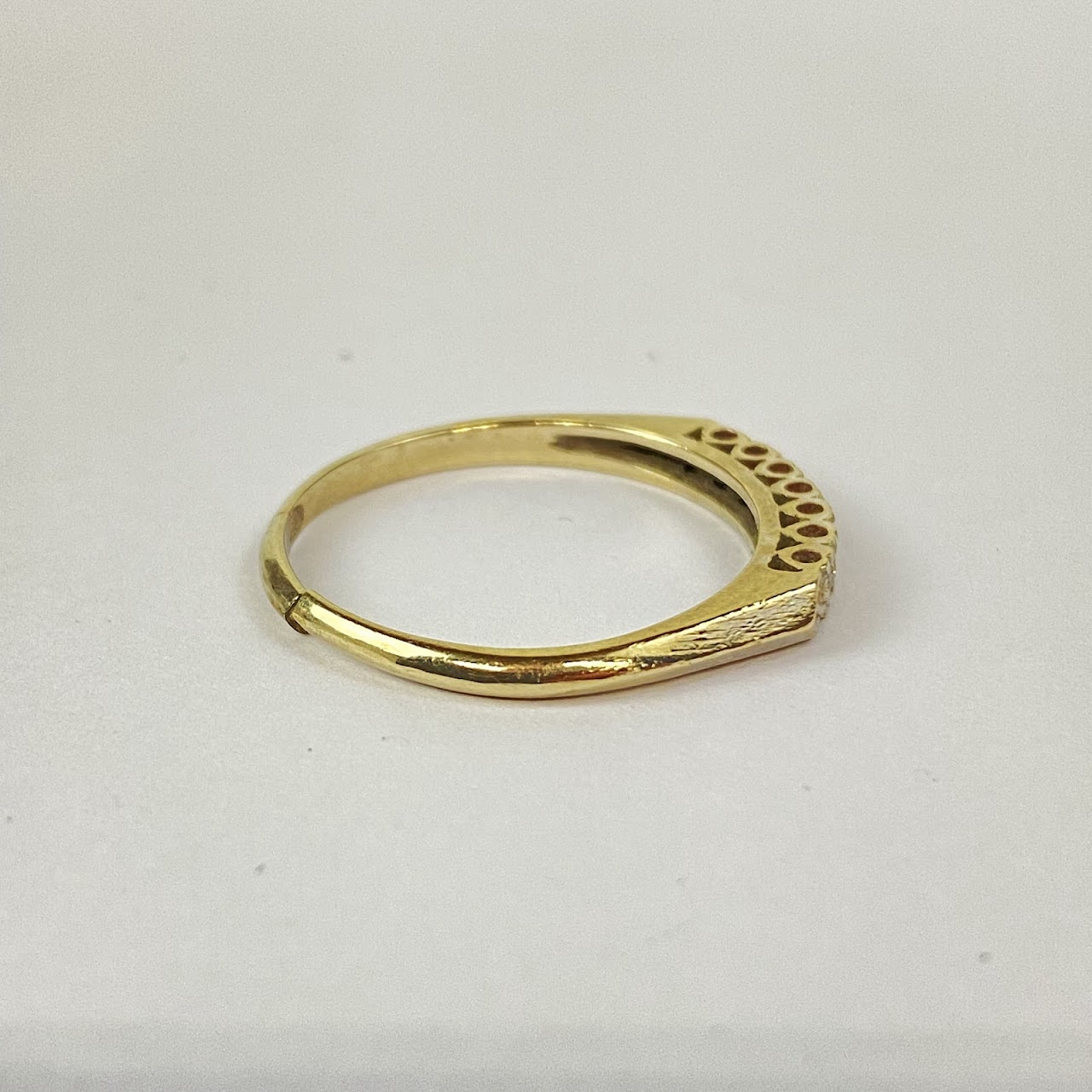 14K Gold and Diamonds Band Ring. Item is Broken