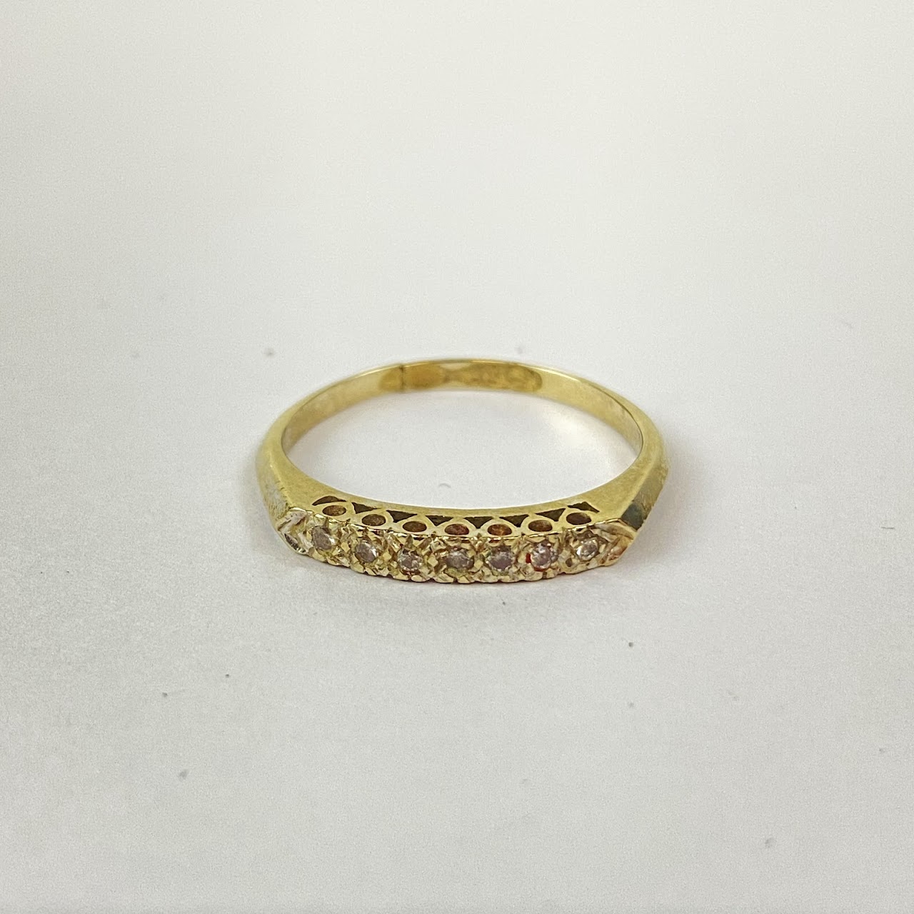 14K Gold and Diamonds Band Ring. Item is Broken