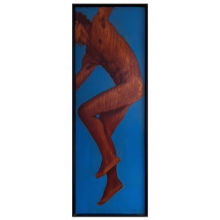 Contemporary Figural Signed Large Scale Oil on Panel Painting