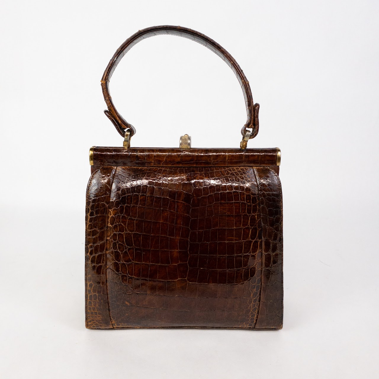 Vintage Alligator Frame Handbag