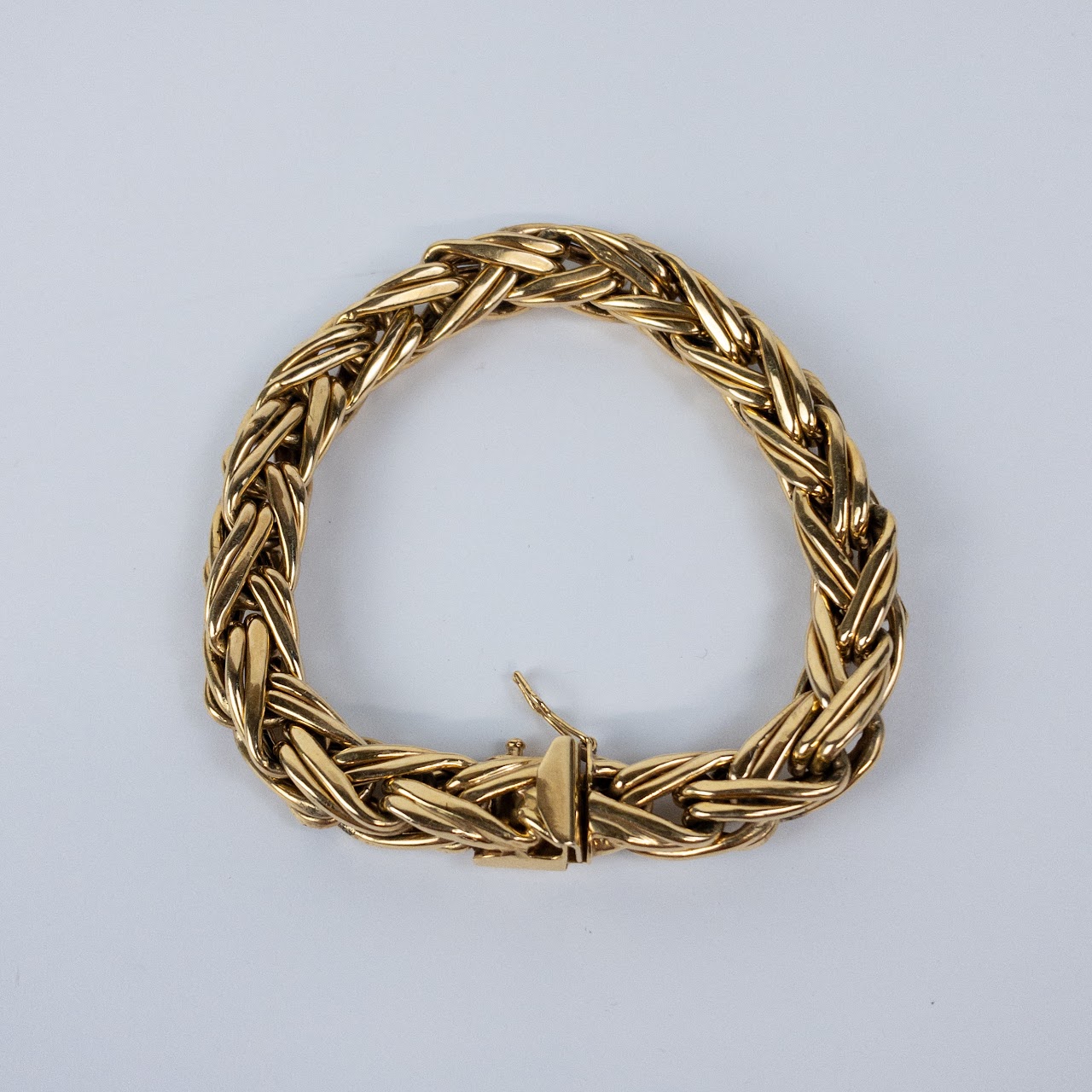 14K Gold Braided Chain Bracelet