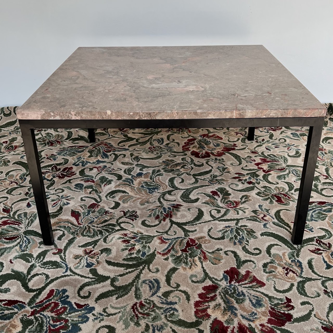 Portuguese Pink Marble Top Side Table