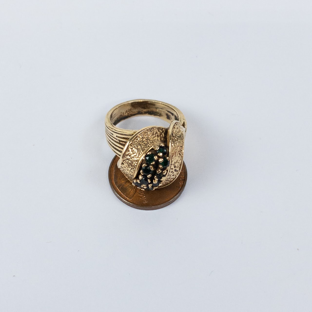 14K Gold and Emerald Ring