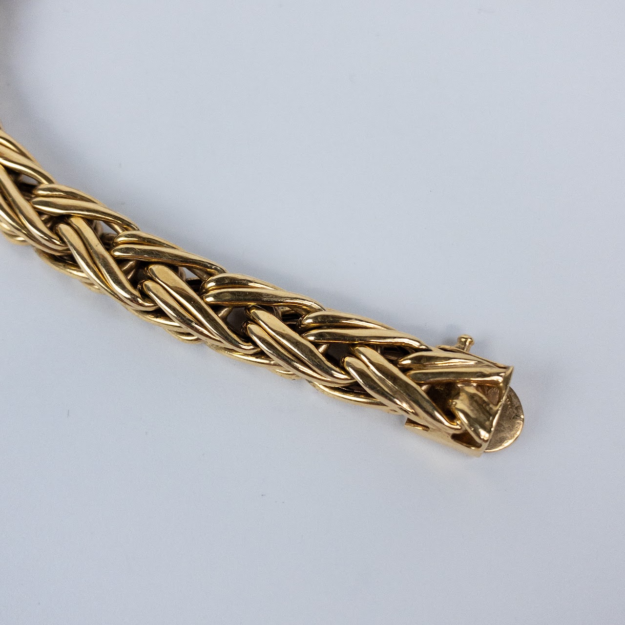 14K Gold Braided Chain Bracelet