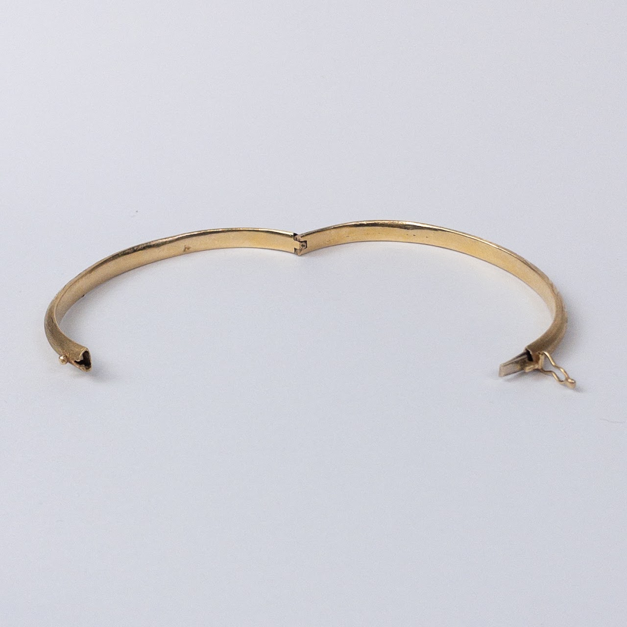 14K Gold Engraved Bangle Bracelet