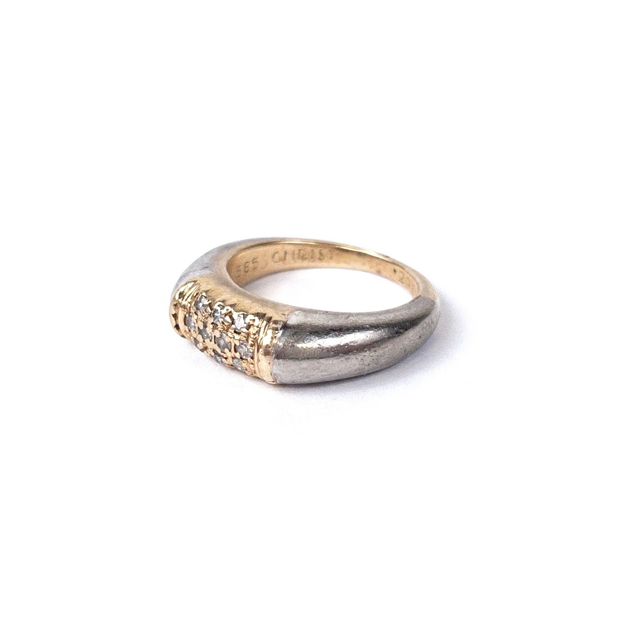 14K Gold & Diamond Band Ring