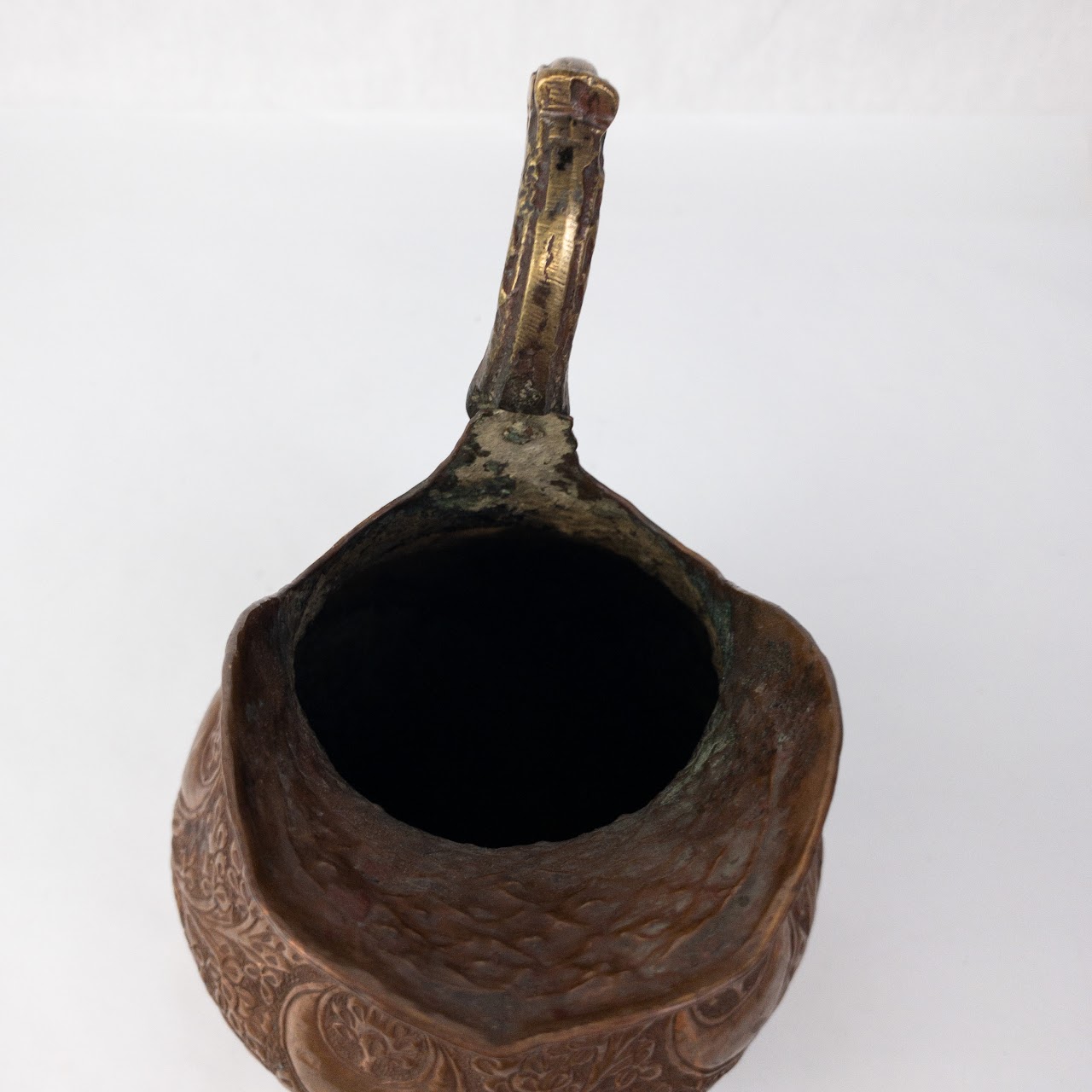 Indian Vintage Copper & Brass Footed Pitcher