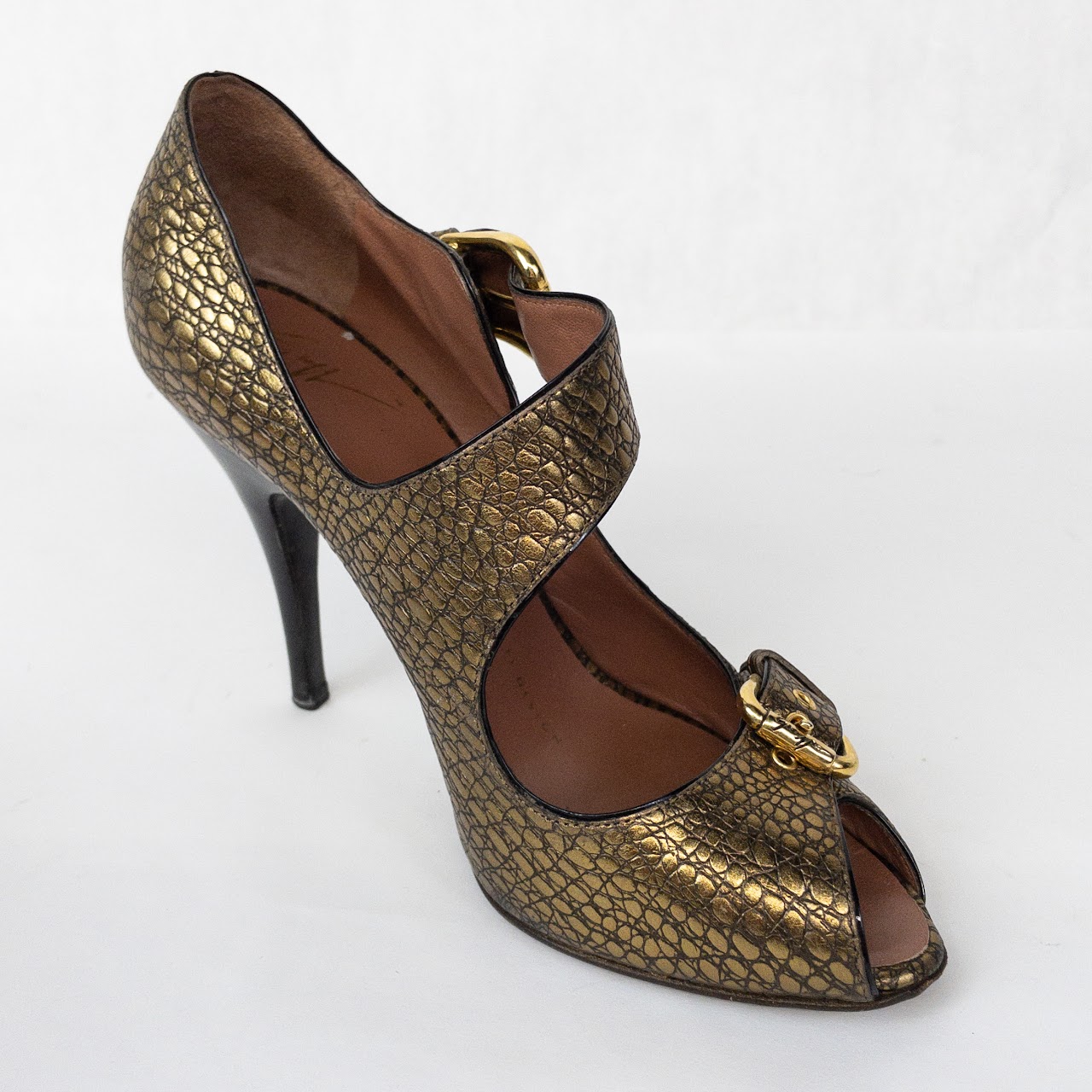 Giuseppe Zanotti Mary Jane Peep Toe Pumps