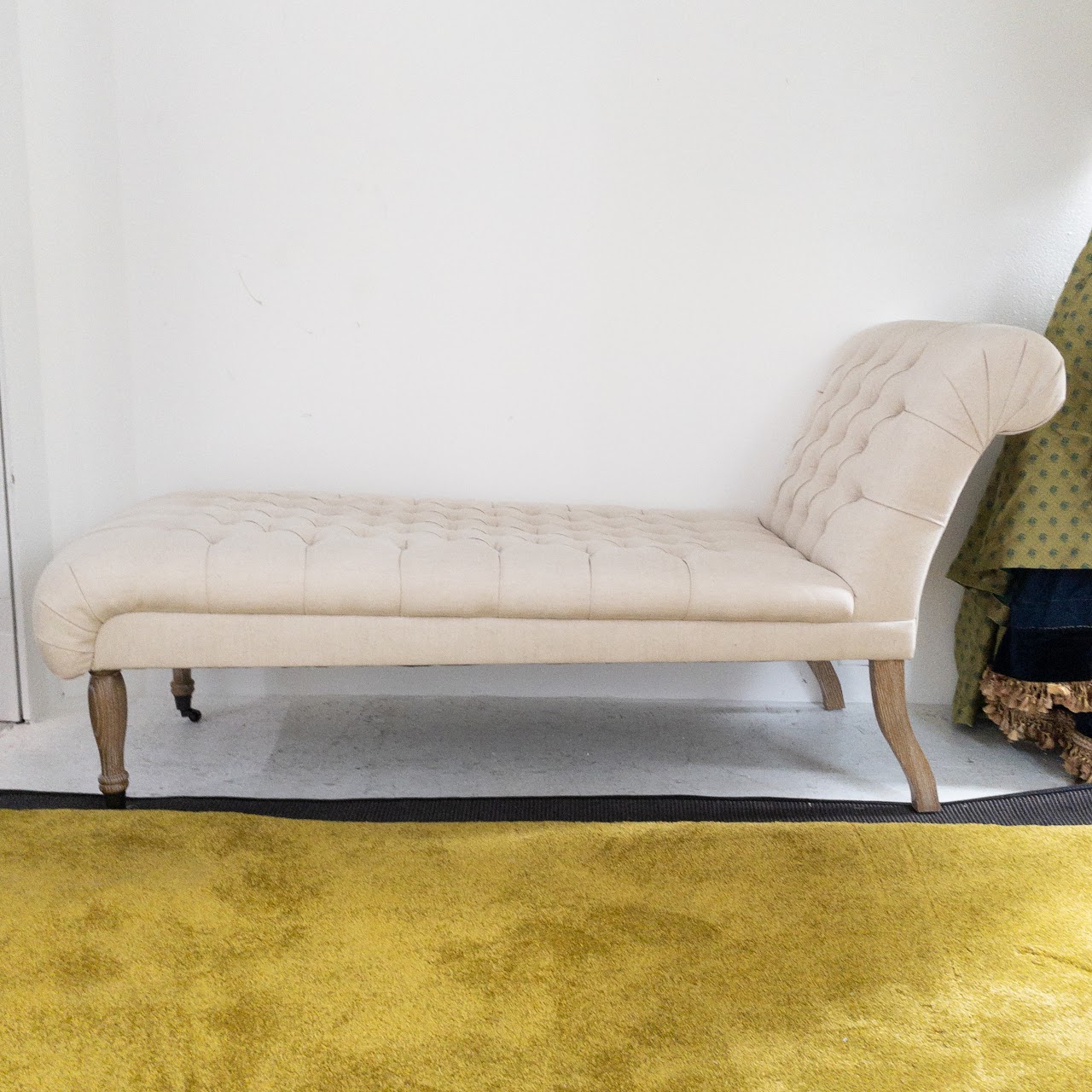 Pottery Barn Carolyn Tufted Chaise Lounge