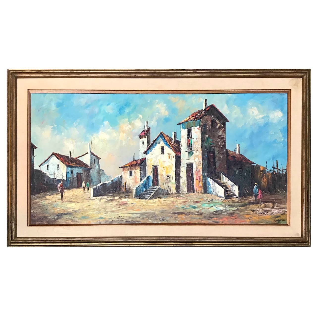 Rossini Signed Italian Scene Oil Painting