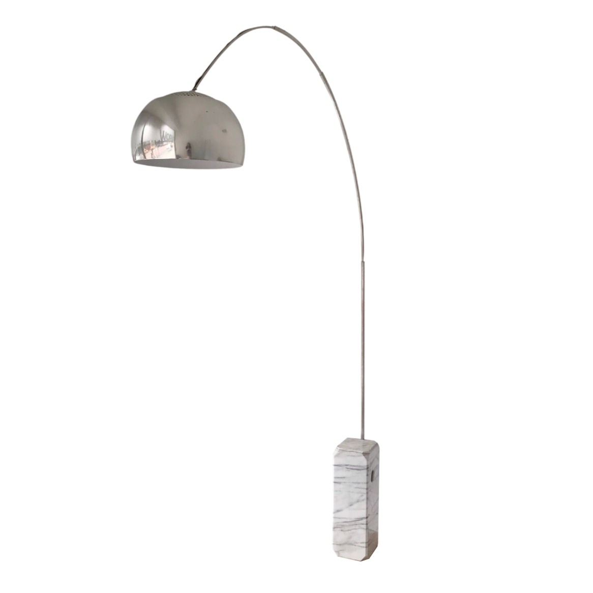 Arc Marble & Chrome Vintage Floor Lamp