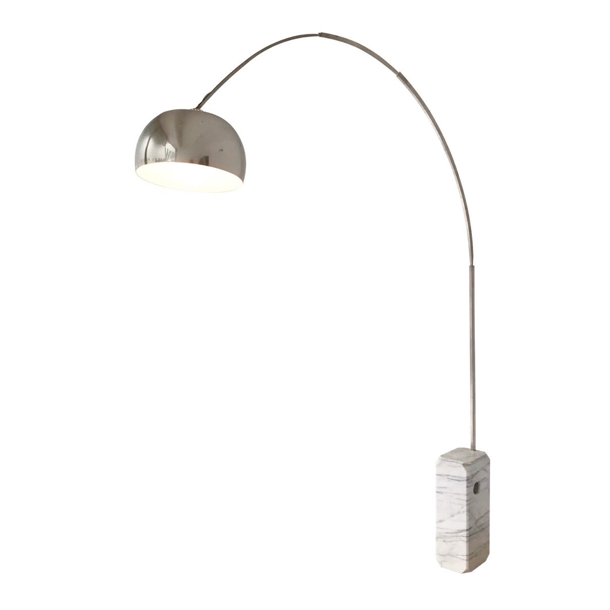 Arc Marble & Chrome Vintage Floor Lamp