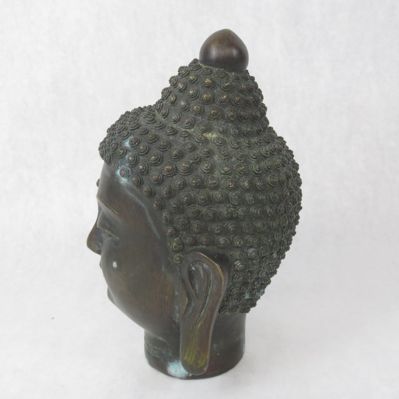 Brass Buddha Head Sculpture