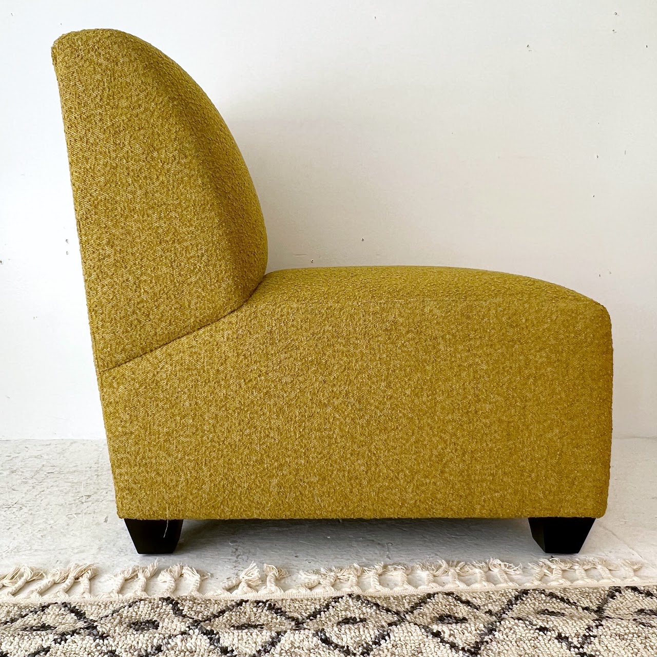 Bouclé Upholstered Contemporary Slipper Chair #2