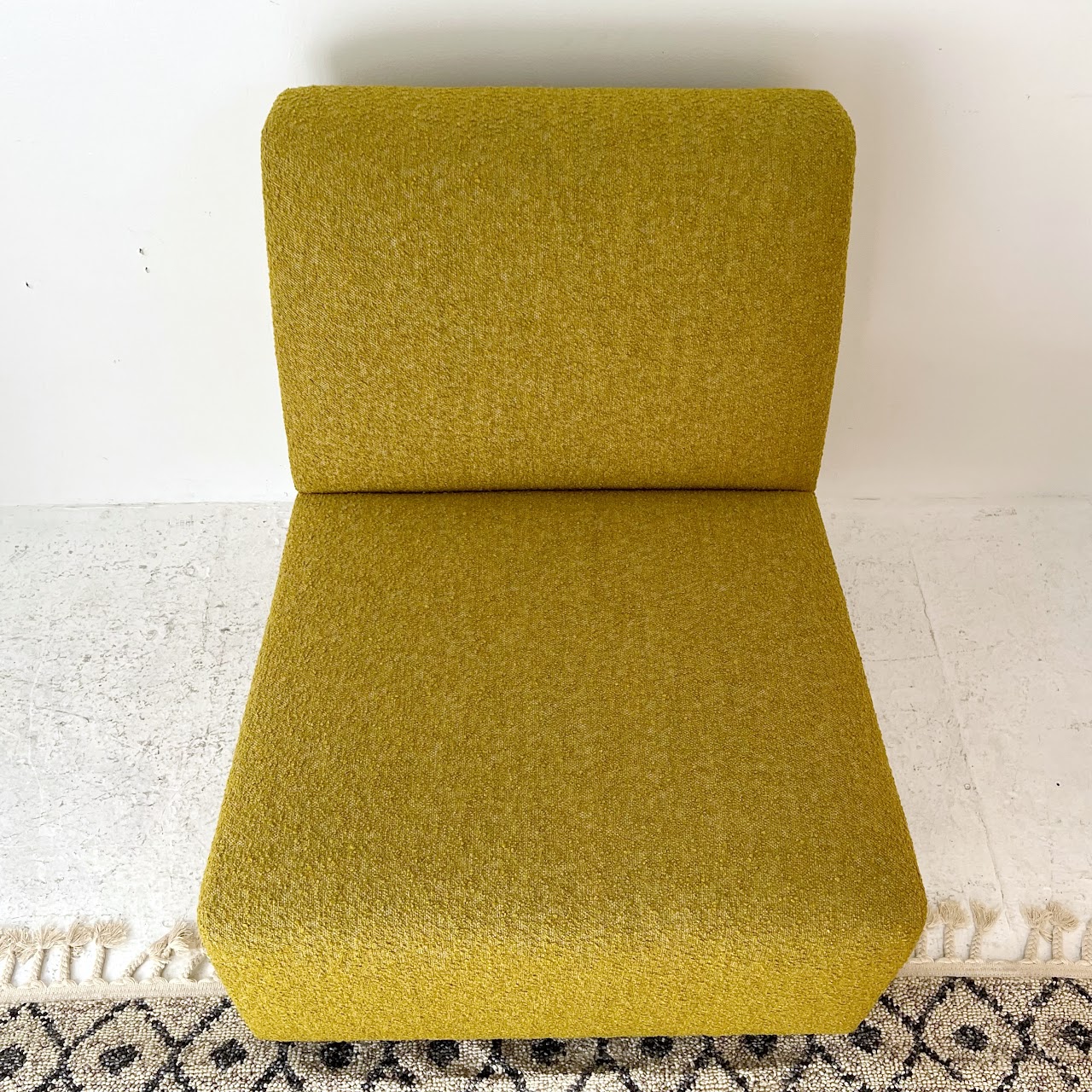 Bouclé Upholstered Contemporary Slipper Chair #2
