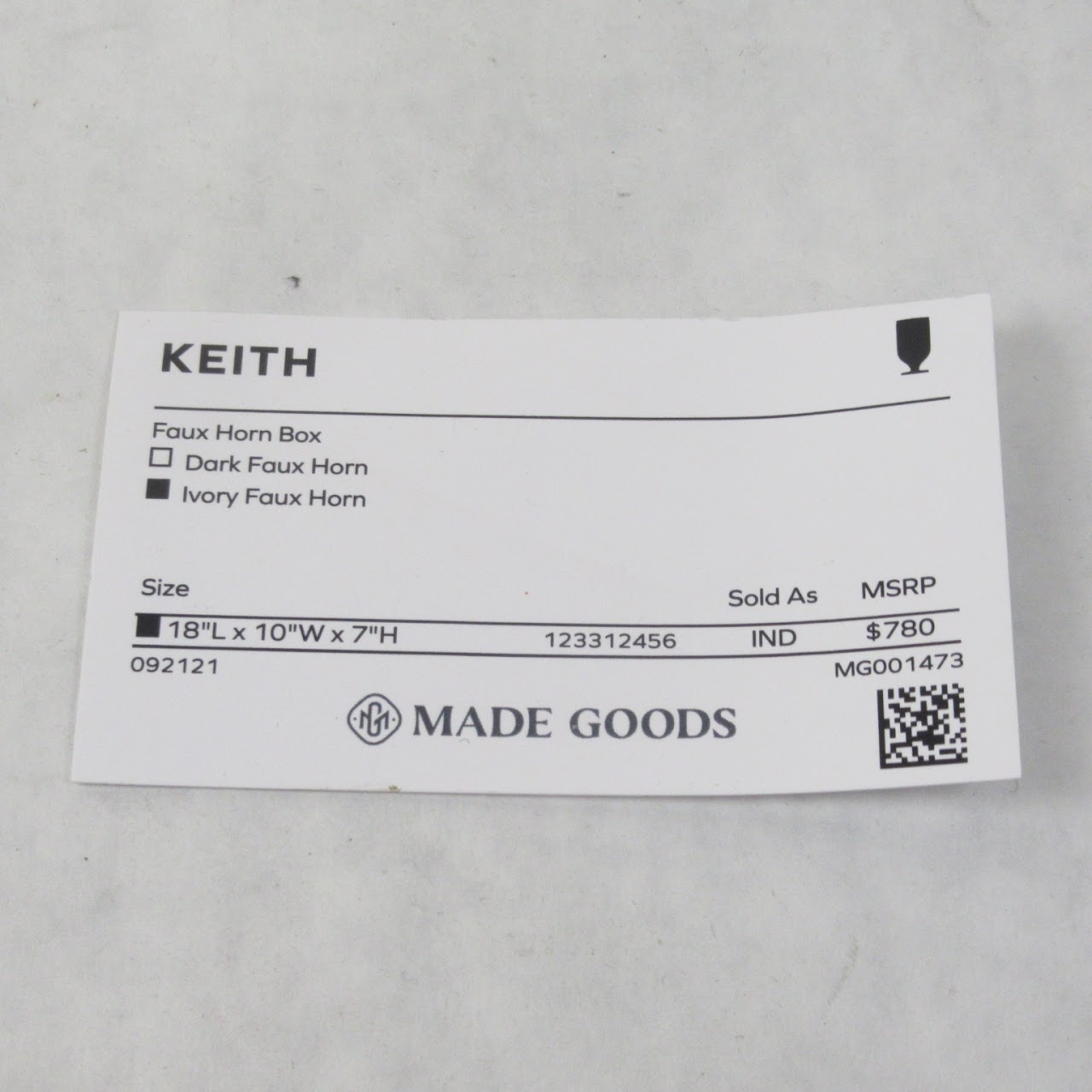 Made Goods Keith Faux Light Horn Box