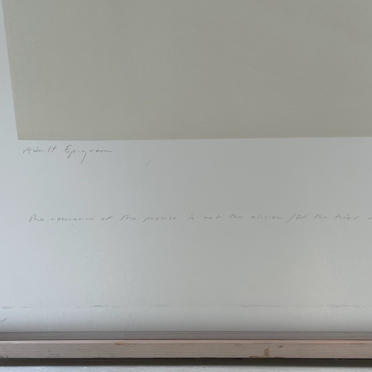 Georgia Marsh 'Adult Epigram' Signed Lithograph, 1990