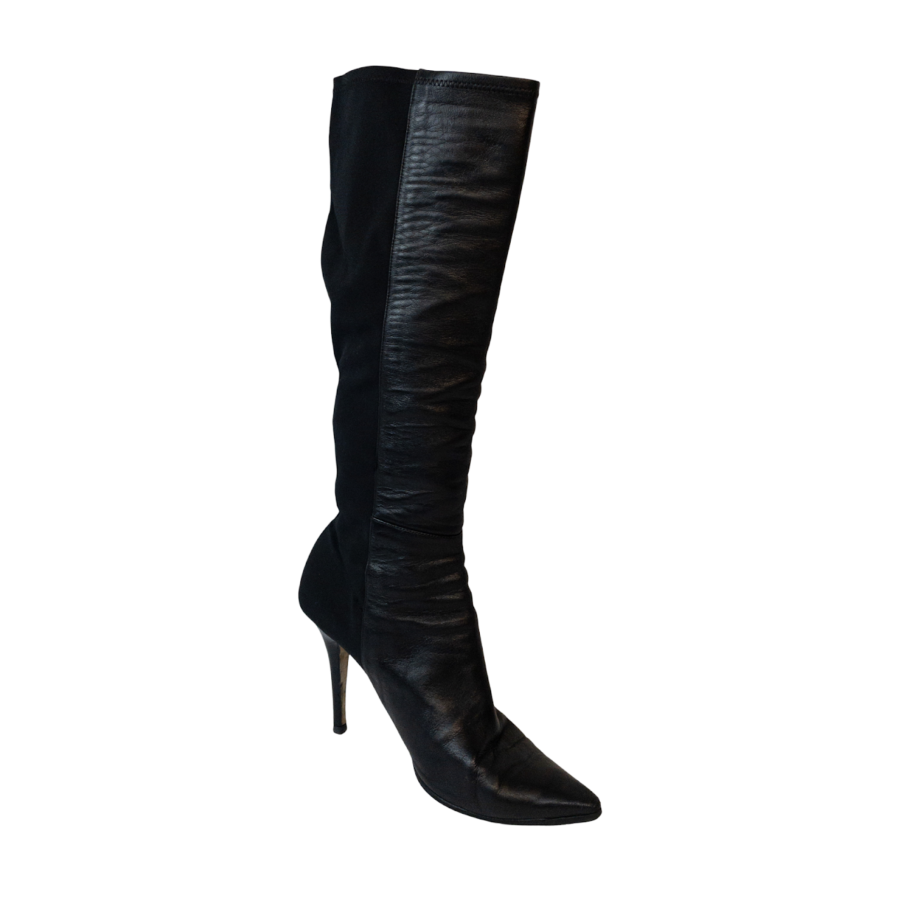 Jimmy Choo Leather & Nylon Knee Boots