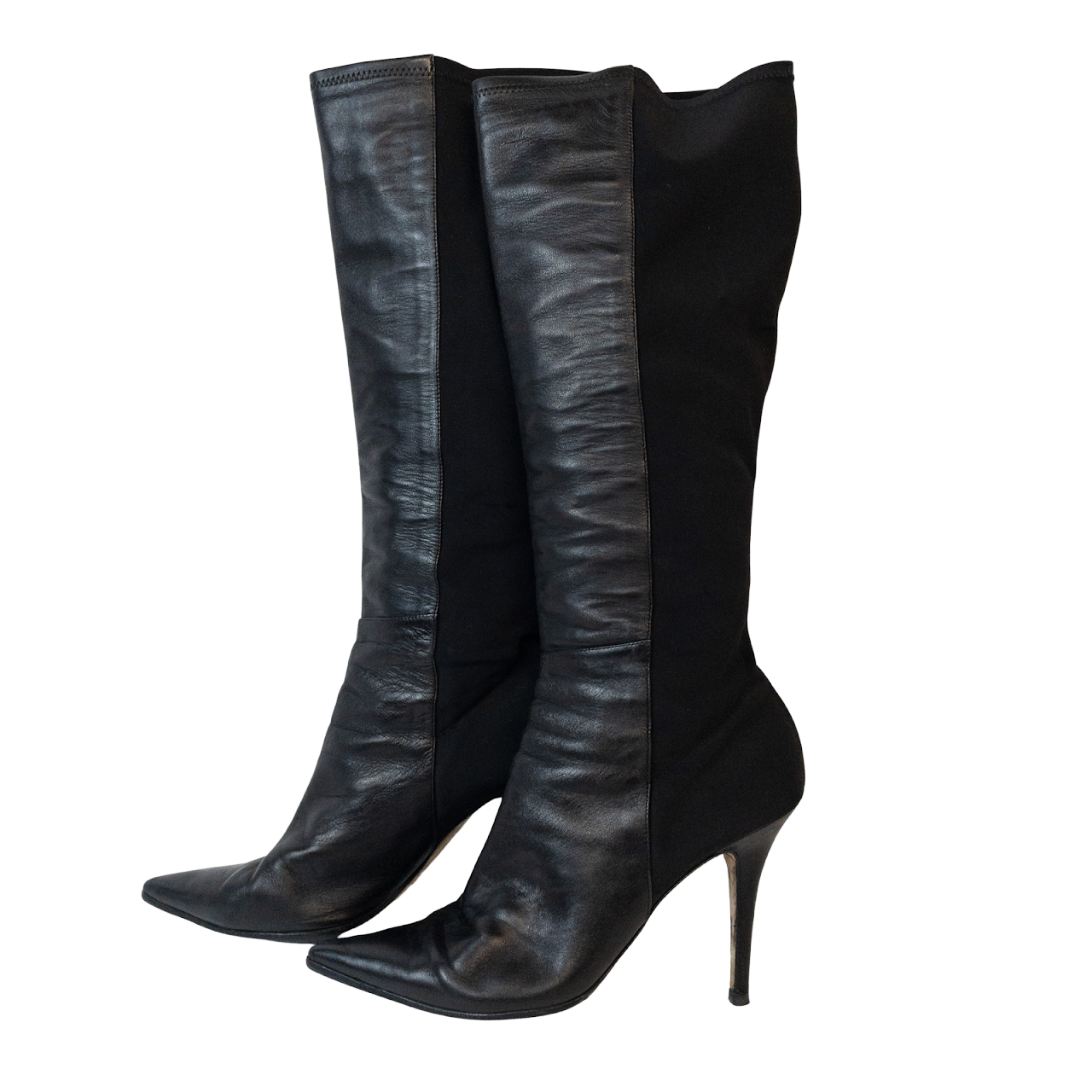 Jimmy Choo Leather & Nylon Knee Boots