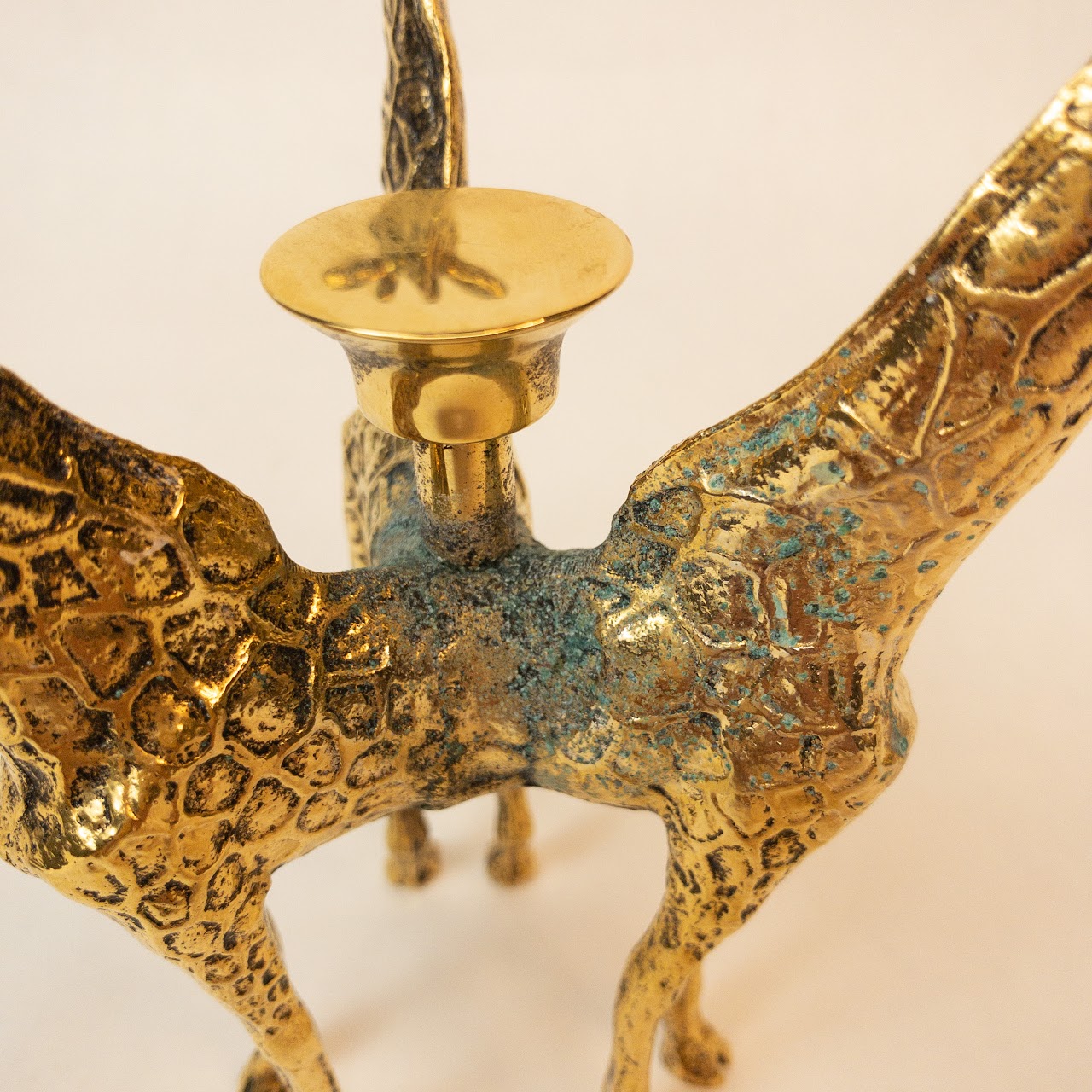 Arthur Court Designs Brass Giraffe Candle Holder Pair