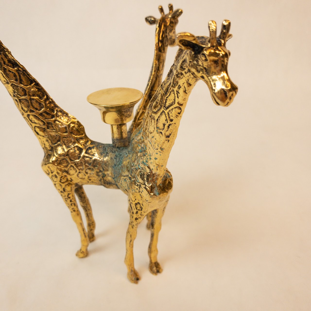 Arthur Court Designs Brass Giraffe Candle Holder Pair