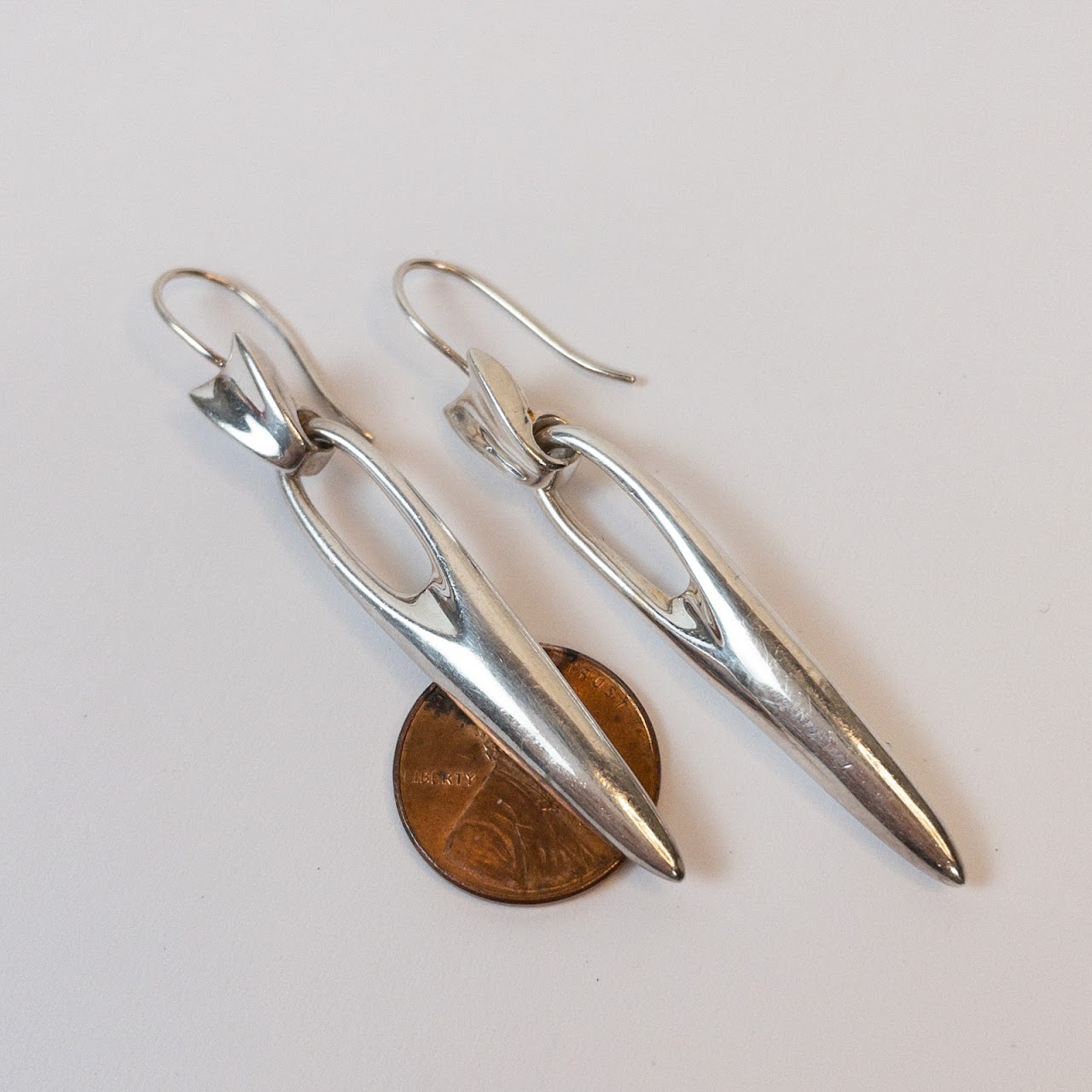 Robert Lee Morris Silver Modernist Earrings