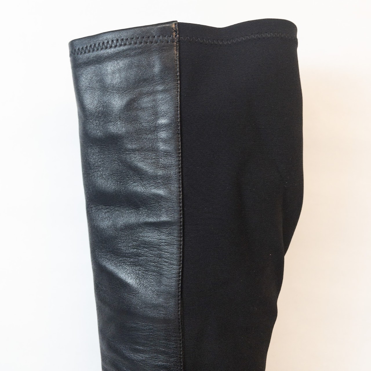 Jimmy Choo Leather & Nylon Knee Boots