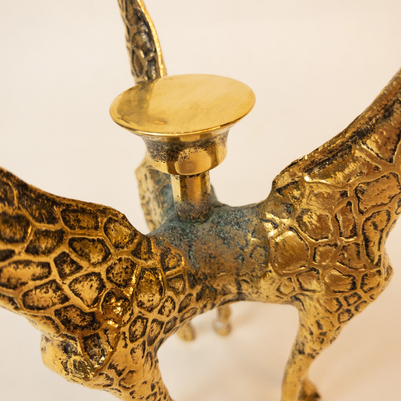 Arthur Court Designs Brass Giraffe Candle Holder Pair