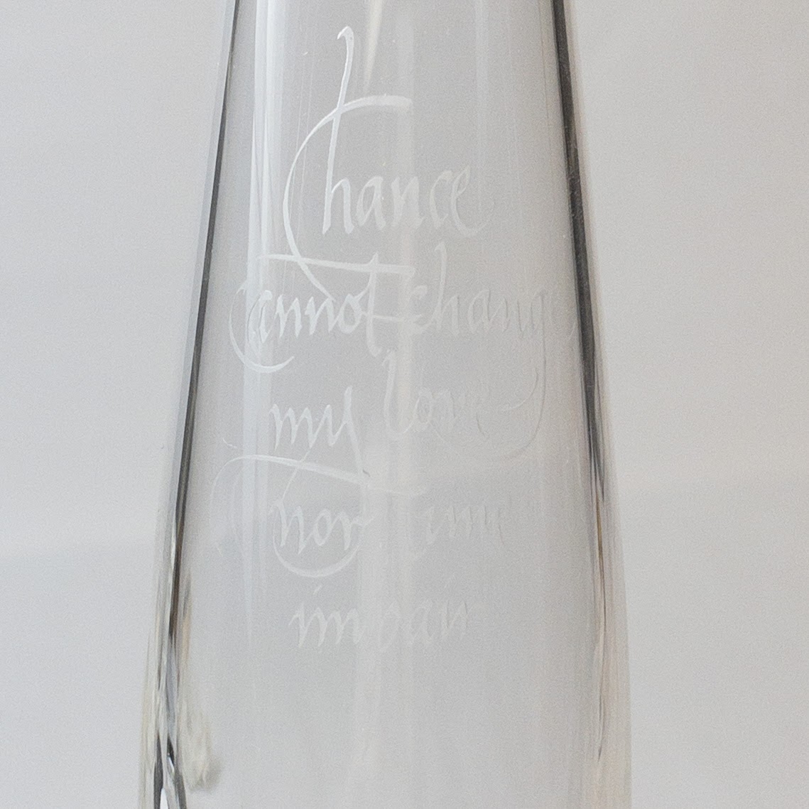 Steuben Etched Bud Vase