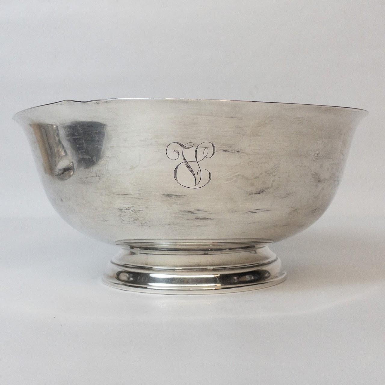 Sterling Silver Alvin Monogrammed Large Bowl