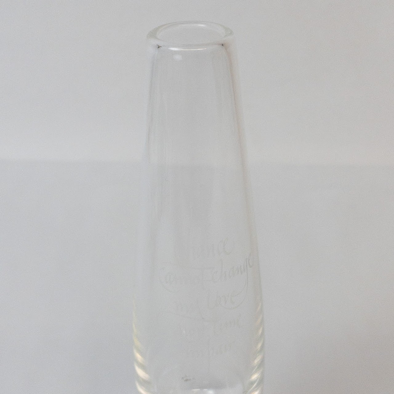 Steuben Etched Bud Vase