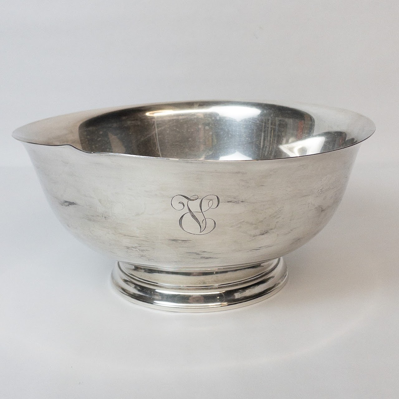 Sterling Silver Alvin Monogrammed Large Bowl