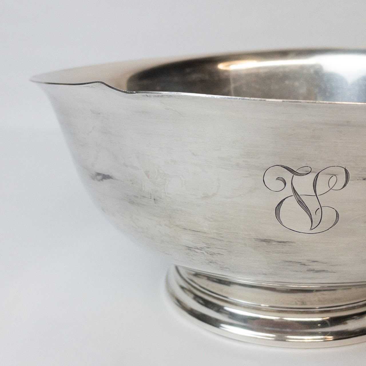 Sterling Silver Alvin Monogrammed Large Bowl