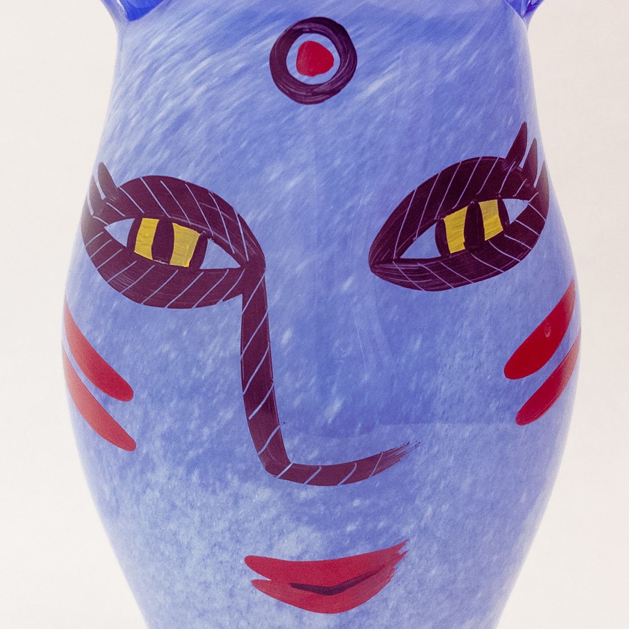 Kosta Boda Ulrica Hydman Vallien Blue Cat Vase