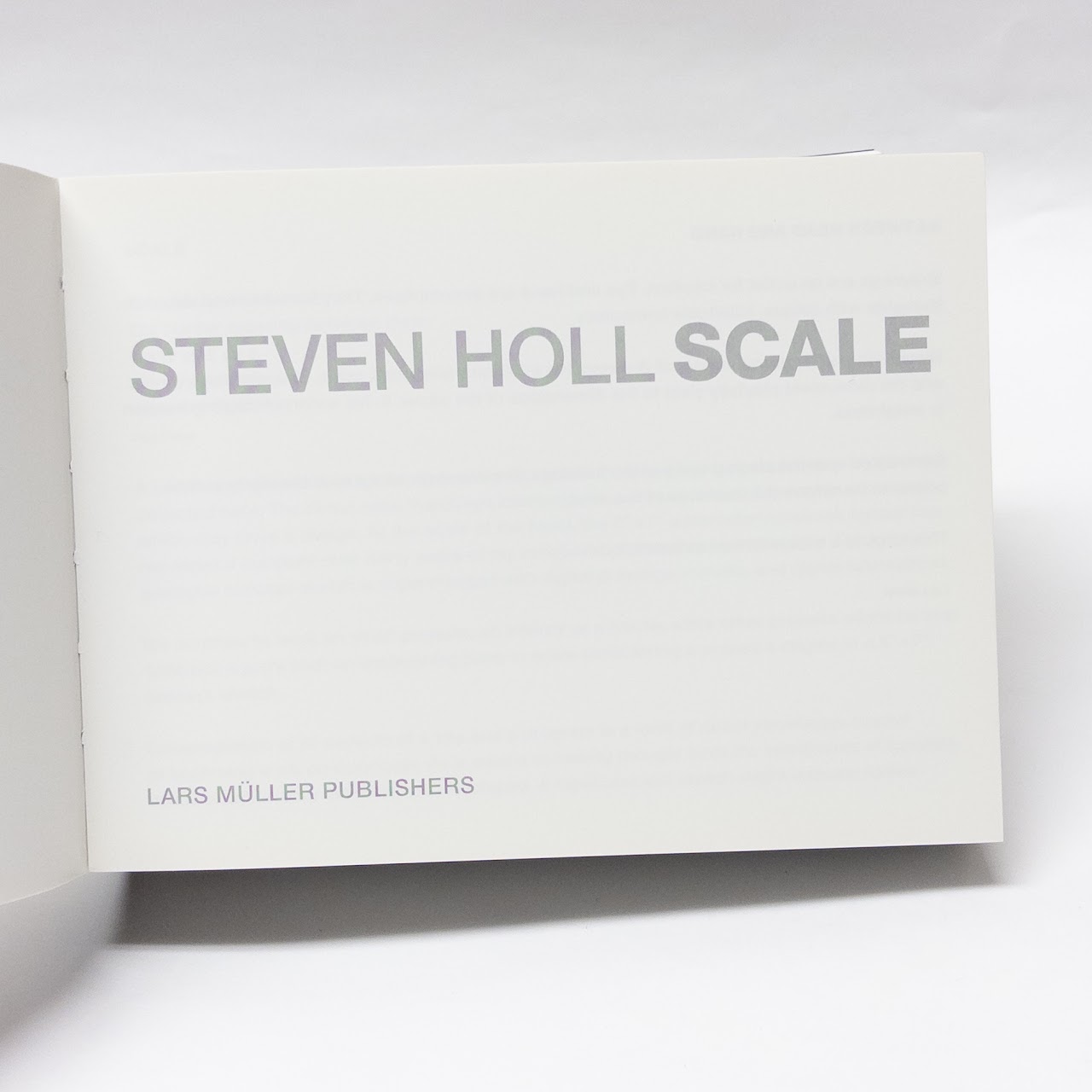 Steven Holl: "Written in Water" and "Scale" Photo Books