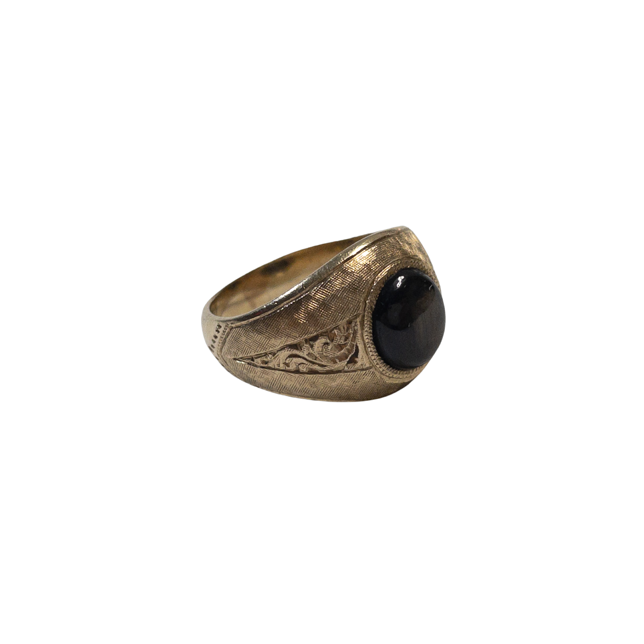 14K Gold & Cat Eye Stone Ring