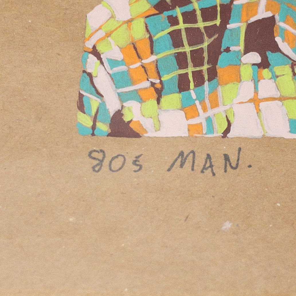 Chris Crites '80's Man' Signed Acrylic Painting