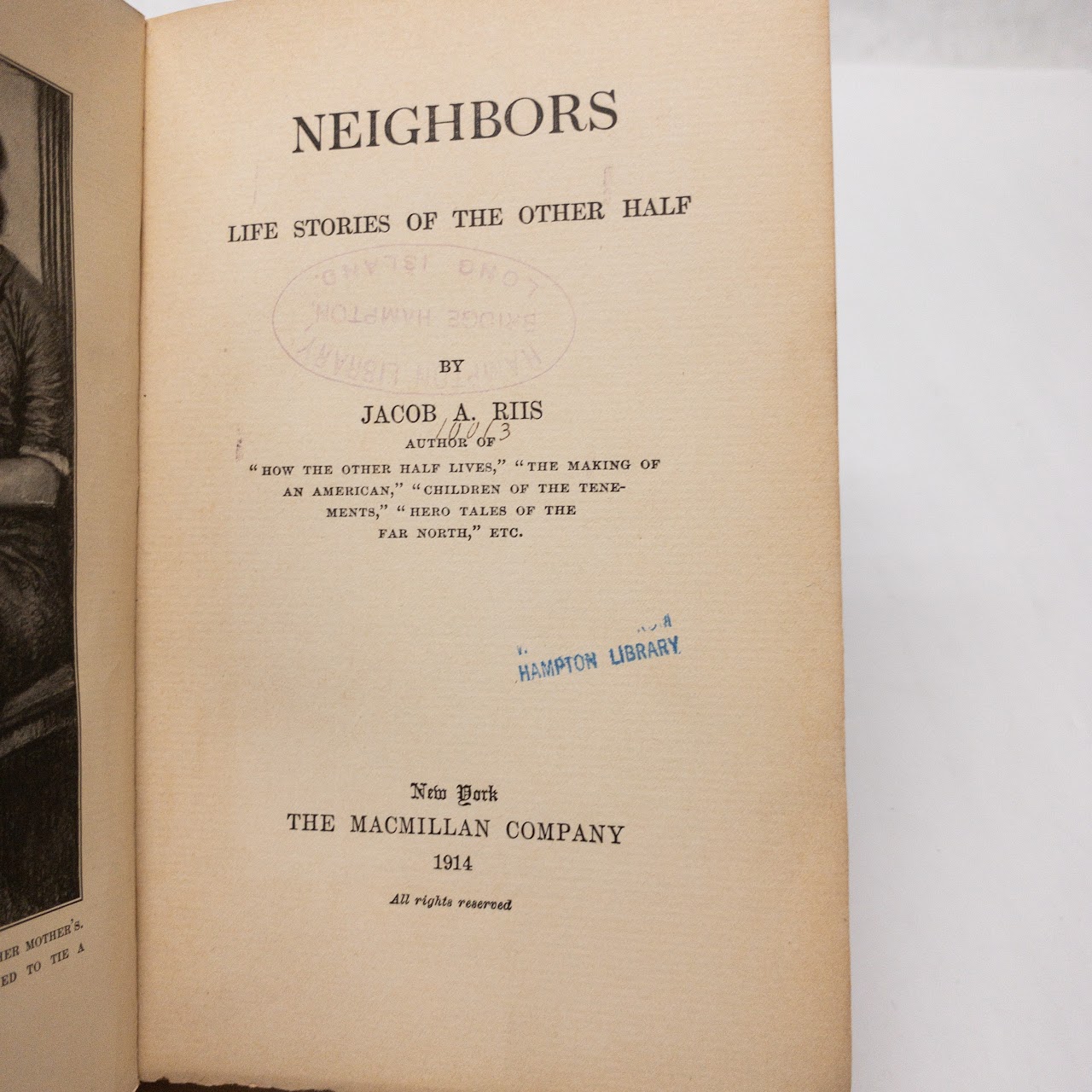 Jacob A. Riis 'Neighbors' Hardcover