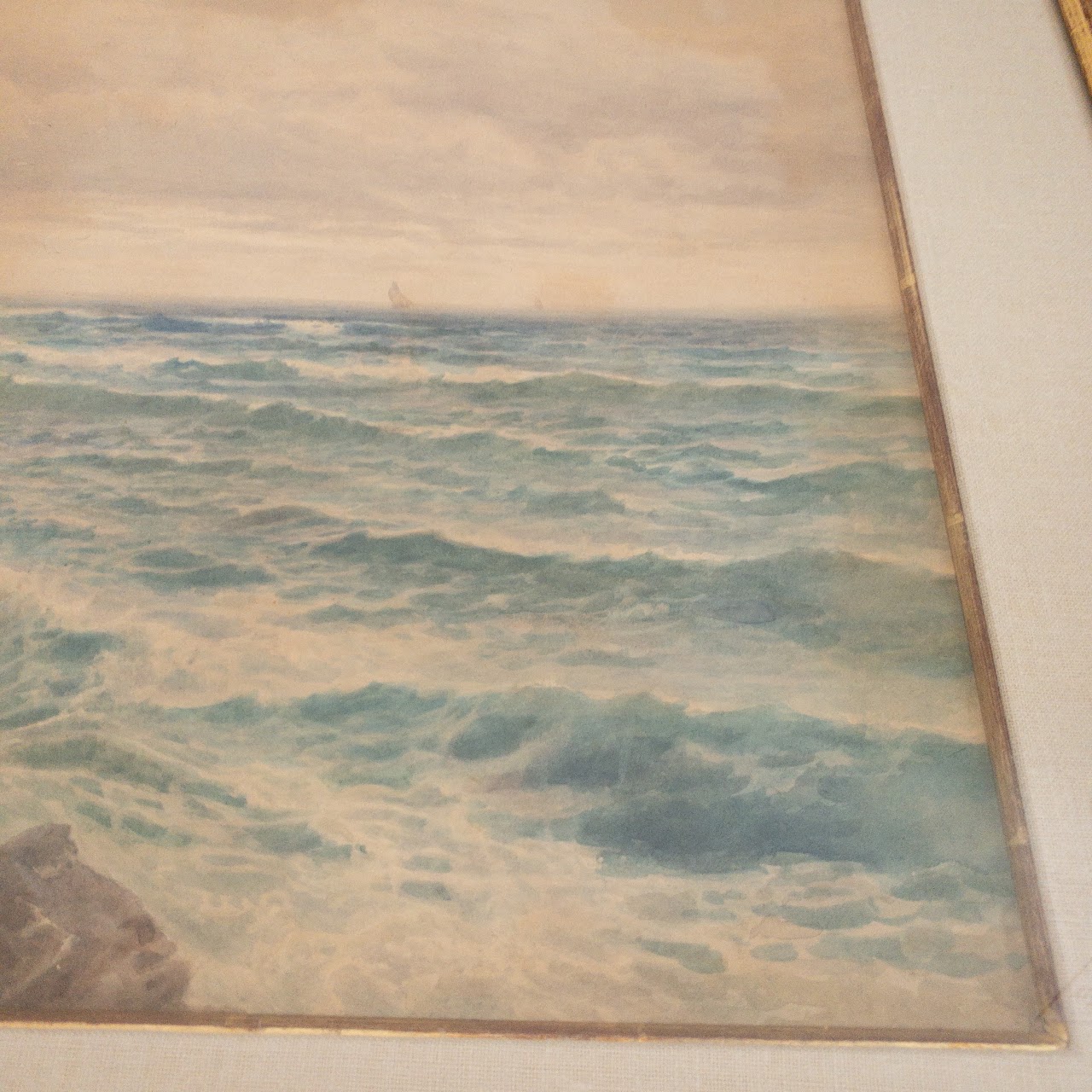 George Barker Signed Early 20th C. Seascape Watercolor Painting