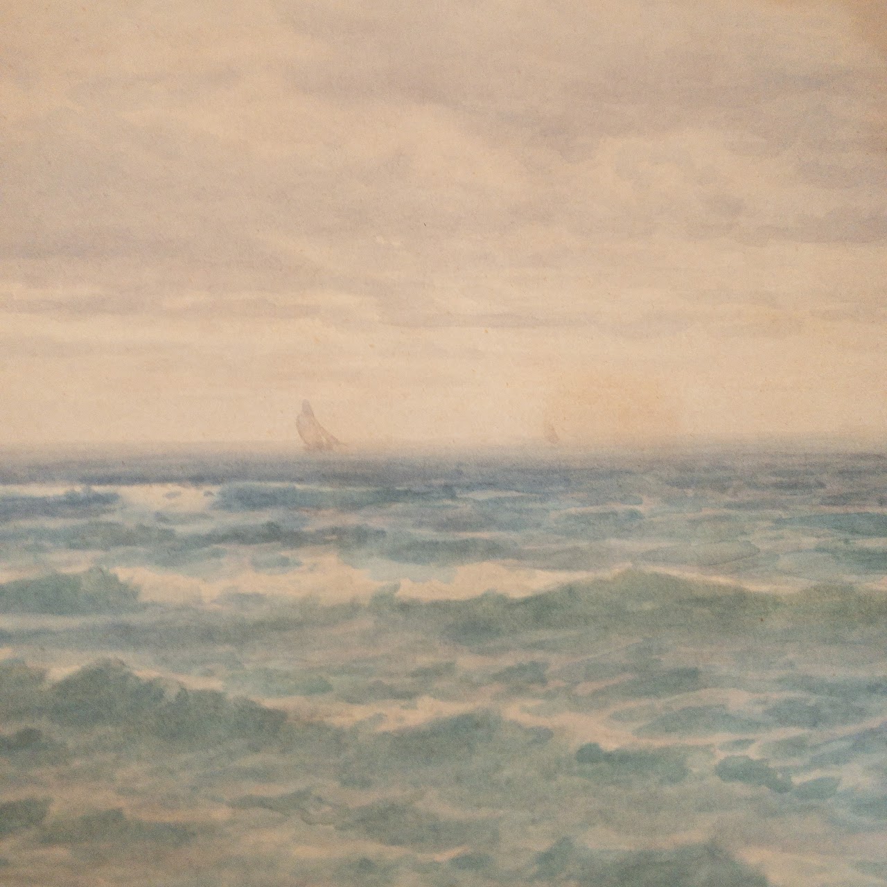 George Barker Signed Early 20th C. Seascape Watercolor Painting