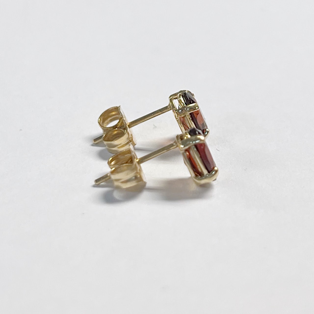 14K Gold and Garnet Earrings