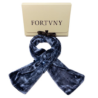 Fortuny Furrowed Velvet Scarf with Murano Glass Bead