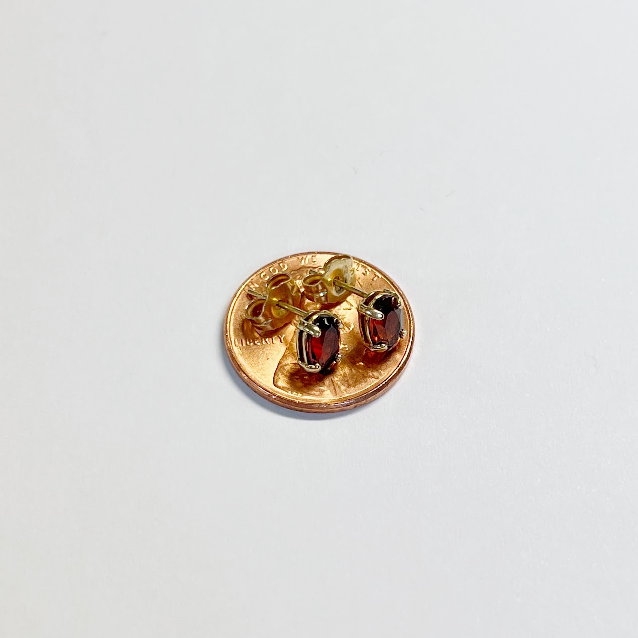 14K Gold and Garnet Earrings